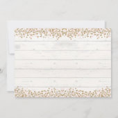 カボチャ最初誕生日の招待状のピンクおよび金ゴールド 招待状 (裏面)