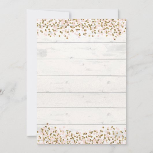 カボチャ最初誕生日の招待状の青および金ゴールド 招待状 (裏面)