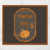 カボチャ果汁ビールラベル ビールラベル (シングルラベル)