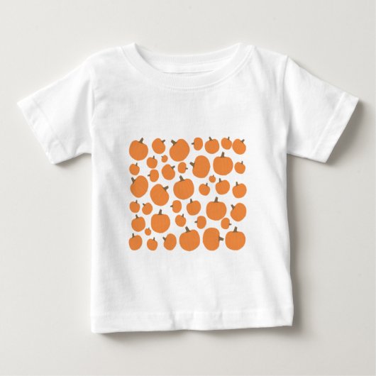 カボチャ柄 ベビーTシャツ (正面)