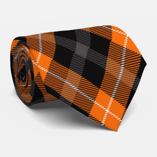 カボチャ格子縞のタイ ネクタイ (ロール)