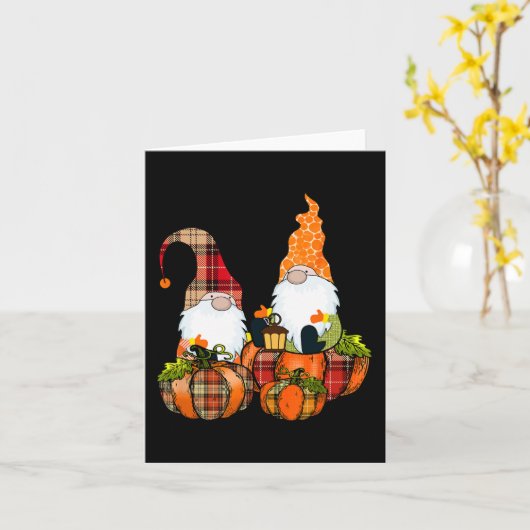 カボチャ格言秋秋かわいいハロウィーンサンクスギ カード (黄色い花)