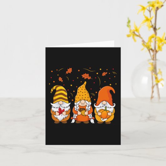 カボチャ格言秋秋かわいいハロウィーンサンクスギ カード (黄色い花)