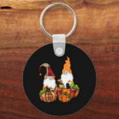 カボチャ格言秋秋かわいいハロウィーンサンクスギ キーホルダー (正面)
