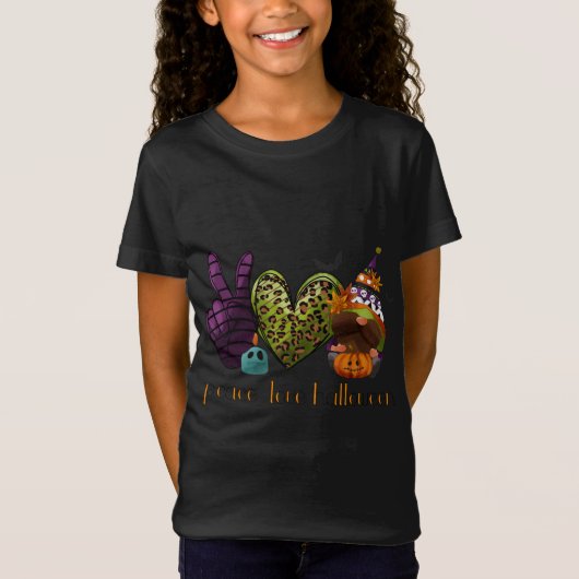 カボチャ格言秋秋かわいいハロウィーンサンクスギ Tシャツ (正面)