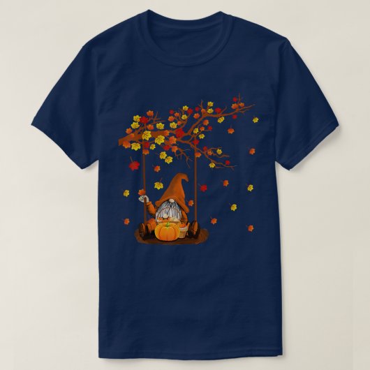 カボチャ格言秋秋かわいいハロウィーンサンクスギ Tシャツ (デザイン正面)