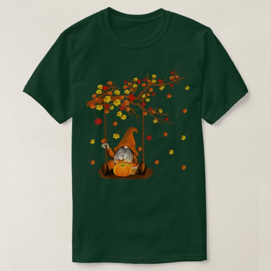 カボチャ格言秋秋かわいいハロウィーンサンクスギ Tシャツ (デザイン正面)