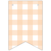 カボチャ桃ギンガムベビーシャワーバンティング旗 バンティングフラッグ (第1の旗)