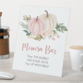 カボチャ桃佐バーベビーシャワーペデスタルサイン 台座サイン (インサイチュ)