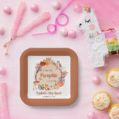 カボチャ森林動物テラコッタベビーシャワー ペーパープレート (パーティー)