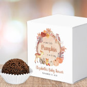 カボチャ森林動物ベビーシャワーありがとう フェイバーボックス