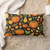カボチャ模様の収穫日秋の装飾 ランバークッション (ブランケット)