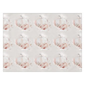 カボチャ模様秋フローラ水彩 テーブルクロス (正面(横))