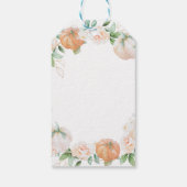 カボチャ水の色ベビーシャワーありがとうお願い ギフトタグ (裏面)