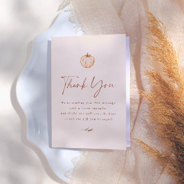 カボチャ水彩フローラ秋ベビーシャワー サンキューカード