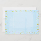 カボチャ水彩ブルー金ゴールド秋男の赤ちゃんシャワー 招待状 (裏面)