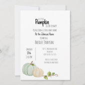 カボチャ水彩ベビーシャワー招待状 (正面)