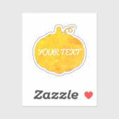 カボチャ水絵画色のカスタム文字 シール (シート)