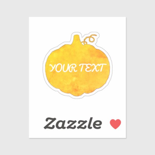 カボチャ水絵画色のカスタム文字 シール (シート)
