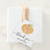 カボチャ水色ありがとう秋ベビーシャワーファボ フェイバータグ (インサイチュ)
