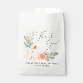 カボチャ水色ベビーシャワーありがとう フェイバーバッグ (正面)