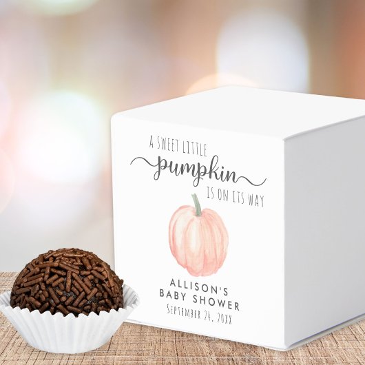 カボチャ水色ベビーシャワーありがとう フェイバーボックス