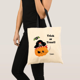 カボチャ海賊ハロウィーントリックまたはトリート トートバッグ