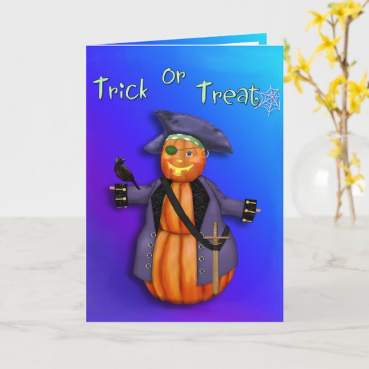 カボチャ海賊 カード (黄色い花)