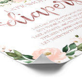 カボチャ深夜おむつ赤ちゃんシャワーゲームサイン ポスター (角)