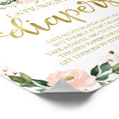 カボチャ深夜おむつ赤ちゃんシャワーゲームサイン ポスター (角)