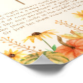 カボチャ深夜おむつ赤ちゃんシャワーゲーム ポスター (角)