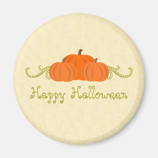 カボチャ渦巻きハロウィーンマグネット マグネット (正面)