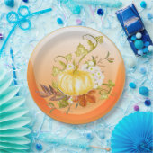 カボチャ灯 ペーパープレート (パーティー)