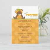 カボチャ熊ベビーシャワー招待状 招待状 (スタンド正面)