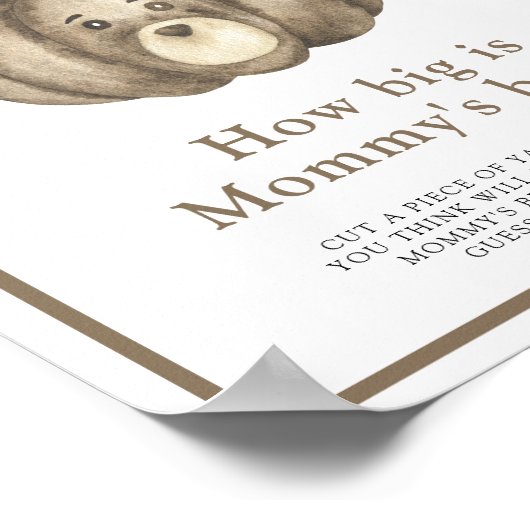 カボチャ熊ママの腹のゲームはどれくらい大きい ポスター (角)