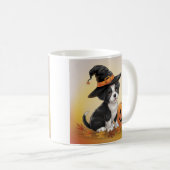 カボチャ犬ハロウィーンかわいいデザイン コーヒーマグカップ (正面右)