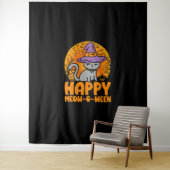 カボチャ猫の魔女満月ホールの間ハッピーニャー タペストリー (インサイチュ)