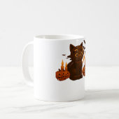 カボチャ猫ハロウィーンギフト特大T市 コーヒーマグカップ (正面左)