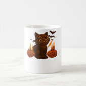 カボチャ猫ハロウィーンギフト特大T市 コーヒーマグカップ (中央)