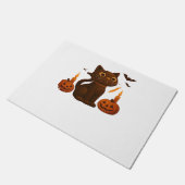 カボチャ猫ハロウィーンギフト特大T市 ドアマット (アングル)