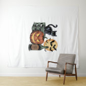 カボチャ猫ビールハロウィーン タペストリー (インサイチュ(横))