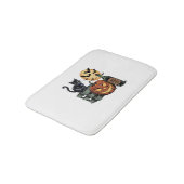 カボチャ猫ビールハロウィーン バスマット (アングル)