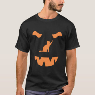 カボチャ猫顔かわいいハロウィーンギフト猫好き Tシャツ