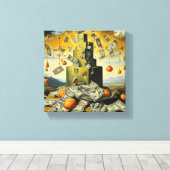 カボチャ現金 キャンバスプリント (インサイチュ (ウッドフロア))