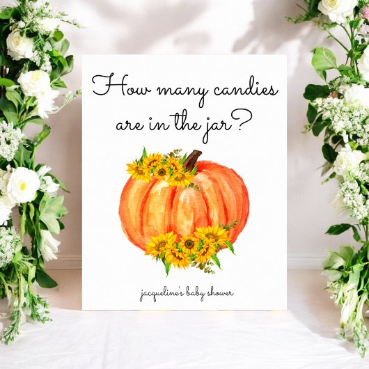 カボチャ瓶の中のキャンディーの数 ポスター
