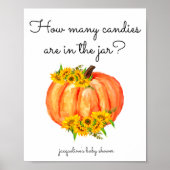 カボチャ瓶の中のキャンディーの数 ポスター (正面)