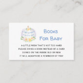 カボチャ男の子のベビーシャワーのための本 エンクロージャーカード (正面)