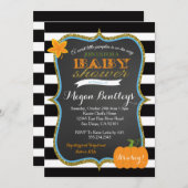 カボチャ男の子のベビーシャワーの招待状の招待状 招待状 (正面/裏面)