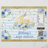 カボチャ男の子の赤ちゃんシャワーチップバッグラッパー チラシ (正面)