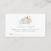 カボチャ男の子ベビーシャワーおむつラッフルチケット エンクロージャーカード (正面)